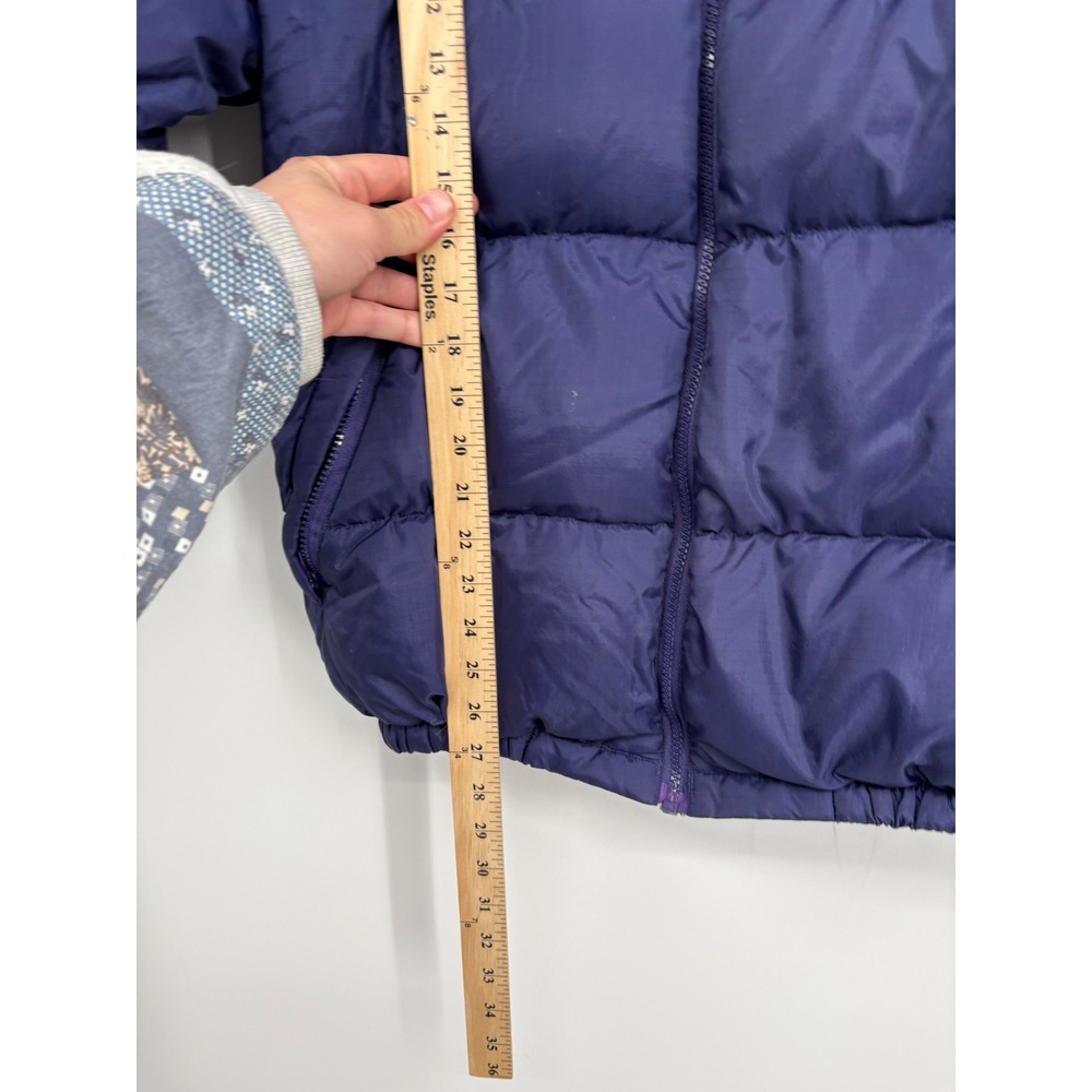 Sz S FIRST DOWN Puffer Coat Jacket Men Duck Feather REVERSIBLE NAVY BLUE/BLACK - Picture 3 of 8